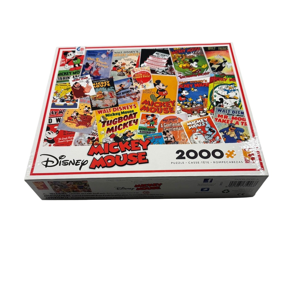 Ceaco Disney Mickey Mouse 2000 Piece Puzzle Vintage Movie Posters UNCOUNTED